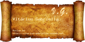 Vitárius Gabriella névjegykártya